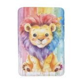 Waterverf Hartvorm Kleurrijke Leeuw Badmat (Voorkant Verticaal)