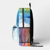 Waterverf Hartvorm Kleurrijke Leeuw Kinderen Bedrukte Rugzak (Rechts)