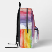 Waterverf Hartvorm Kleurrijke Leeuw Kinderen Bedrukte Rugzak (Links)