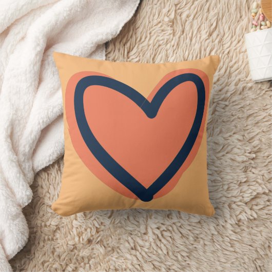 Waterverf hartvorm kussen (Deken)