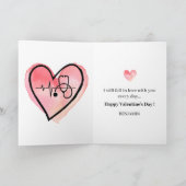 Waterverf Hartzure Valentijnsdag Feestdagen Kaart (Binnen)