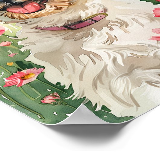 Waterverf Havanezer Portret Wall Art Print (Hoek)