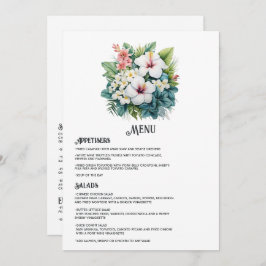 Waterverf Hawaï Bestemming Bruiloft Menu