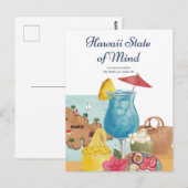 Waterverf Hawaii Aloha, mijn hart je stole-ah Briefkaart (Voorkant / Achterkant)