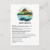 Waterverf Hawaii bruiloft gastgegevens Informatiekaartje (Voorkant)