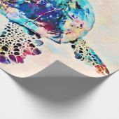 Waterverf Hawaiiaanse Zee Turtle Cadeaupapier (Hoek)