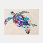 Waterverf Hawaiiaanse Zee Turtle Deurmat (Voorkant)