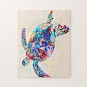 Waterverf Hawaiiaanse Zee Turtle Legpuzzel (Verticaal)