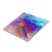 Waterverf Hawaiiaanse Zee Turtle Tegeltje (Zijkant)