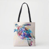Waterverf Hawaiiaanse Zee Turtle Tote Bag (Voorkant)