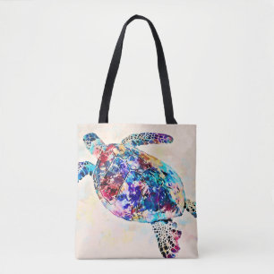 Waterverf Hawaiiaanse Zee Turtle Tote Bag