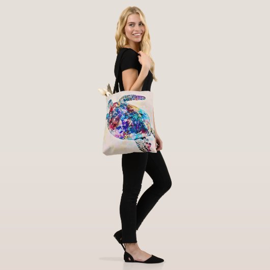 Waterverf Hawaiiaanse Zee Turtle Tote Bag (Op model)