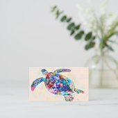 Waterverf Hawaiiaanse Zee Turtle Visitekaartje (Staand voorkant)