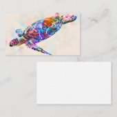 Waterverf Hawaiiaanse Zee Turtle Visitekaartje (Voorkant / Achterkant)