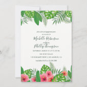 Waterverf Hawaiian Aloha Luau Engagement Party Kaart (Voorkant)