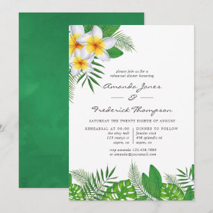 Waterverf Hawaiian Aloha Luau repesal Dinner Kaart