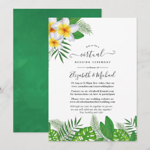 Waterverf Hawaiian Aloha Luau virtuele bruiloft Kaart