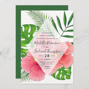 Waterverf Hawaiian Aloha Luau Wedding Invitation Kaart