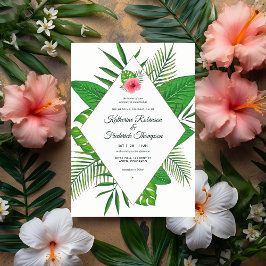 Waterverf Hawaiian Aloha Luau Wedding Invitation Kaart