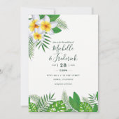 Waterverf Hawaiian Aloha Luau Wedding Invitation Kaart (Voorkant)