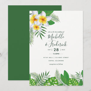 Waterverf Hawaiian Aloha Luau Wedding Invitation Kaart