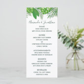 Waterverf Hawaiian Aloha Luau Wedding Menu (Staand voorkant)