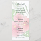 Waterverf Hawaiian Aloha Luau Wedding Programme Programmakaart (Achterkant)