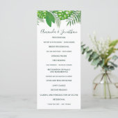 Waterverf Hawaiian Aloha Luau Wedding Programme Programmakaart (Staand voorkant)