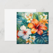 Waterverf Hawaiian Garden Tropical Hibiscus (Voorkant / Achterkant)