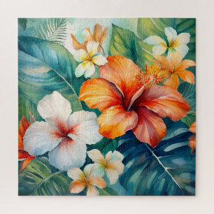 Waterverf Hawaiian Garden Tropical Hibiscus Legpuzzel