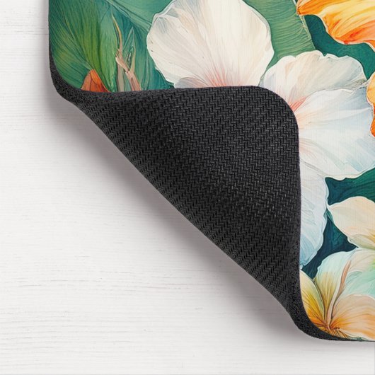 Waterverf Hawaiian Garden Tropical Hibiscus Muismat (Hoek)