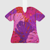 Waterverf Hawaiian Monstera Leaf Aloha Shirt Ornament (achterkant)