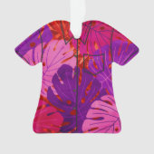 Waterverf Hawaiian Monstera Leaf Aloha Shirt Ornament (voorkant)