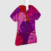 Waterverf Hawaiian Monstera Leaf Aloha Shirt Ornament (voorkant)