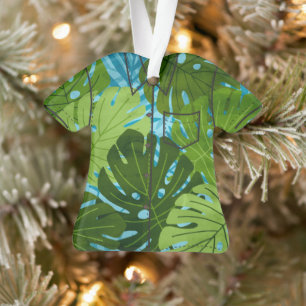 Waterverf Hawaiian Monstera Leaf Aloha Shirt Ornament