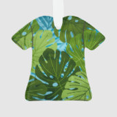 Waterverf Hawaiian Monstera Leaf Aloha Shirt Ornament (achterkant)
