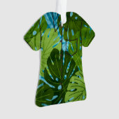 Waterverf Hawaiian Monstera Leaf Aloha Shirt Ornament (voorkant)