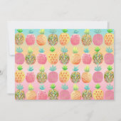 Waterverf Hawaiian Pineapple Aloha Baby shower Kaart (Achterkant)