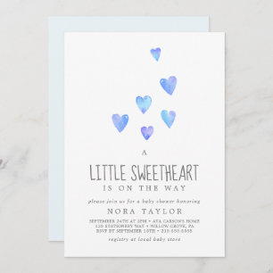 Waterverf Heart Boy Little SweeBaby Baby shower Kaart