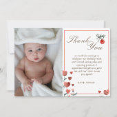 Waterverf Heart & Cherry op de top bedankje Bedankkaart (Voorkant)