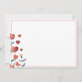 Waterverf Heart & Cherry op de top bedankje Bedankkaart (Achterkant)