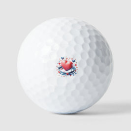 Waterverf Heart Golfballen – Unieke Personali