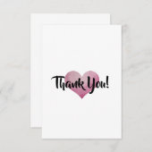 WATERVERF HEART - Hartelijk dank Bedankkaart (Voorkant / Achterkant)