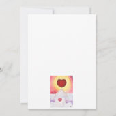 Waterverf Heart Love drijft boven bergen Kaart (Achterkant)