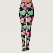 Waterverf Heart Pattern Cute Girly Colorful Leggings (Achterkant)