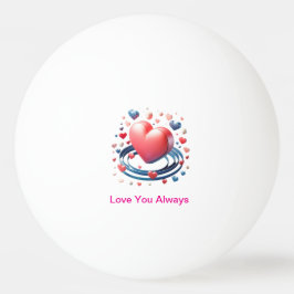 Waterverf Heart Ping Pong Ball – Uniek Personali