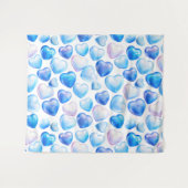 "Waterverf Heart Tapestry voor Cozy Spaces" Wandkleed (Voorkant (horizontaal))