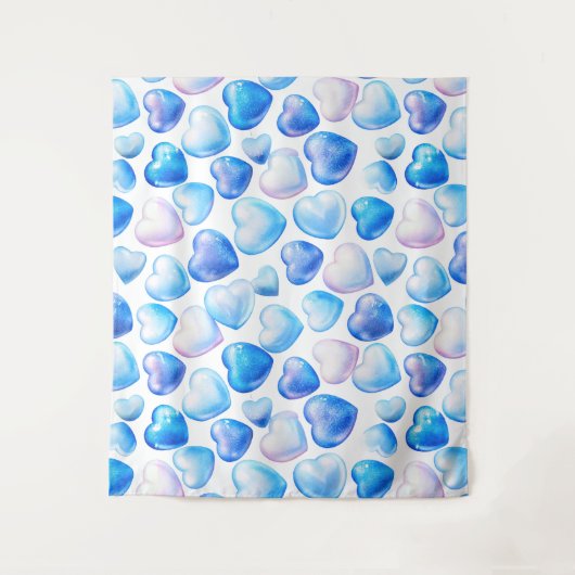 "Waterverf Heart Tapestry voor Cozy Spaces" Wandkleed (Voorkant)