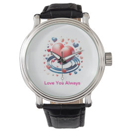 Waterverf Heart Watch – Unieke Personali Horloge