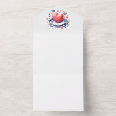 Waterverf Heart Wedding Uitnodigen All In One Uitnodiging (Binnen)